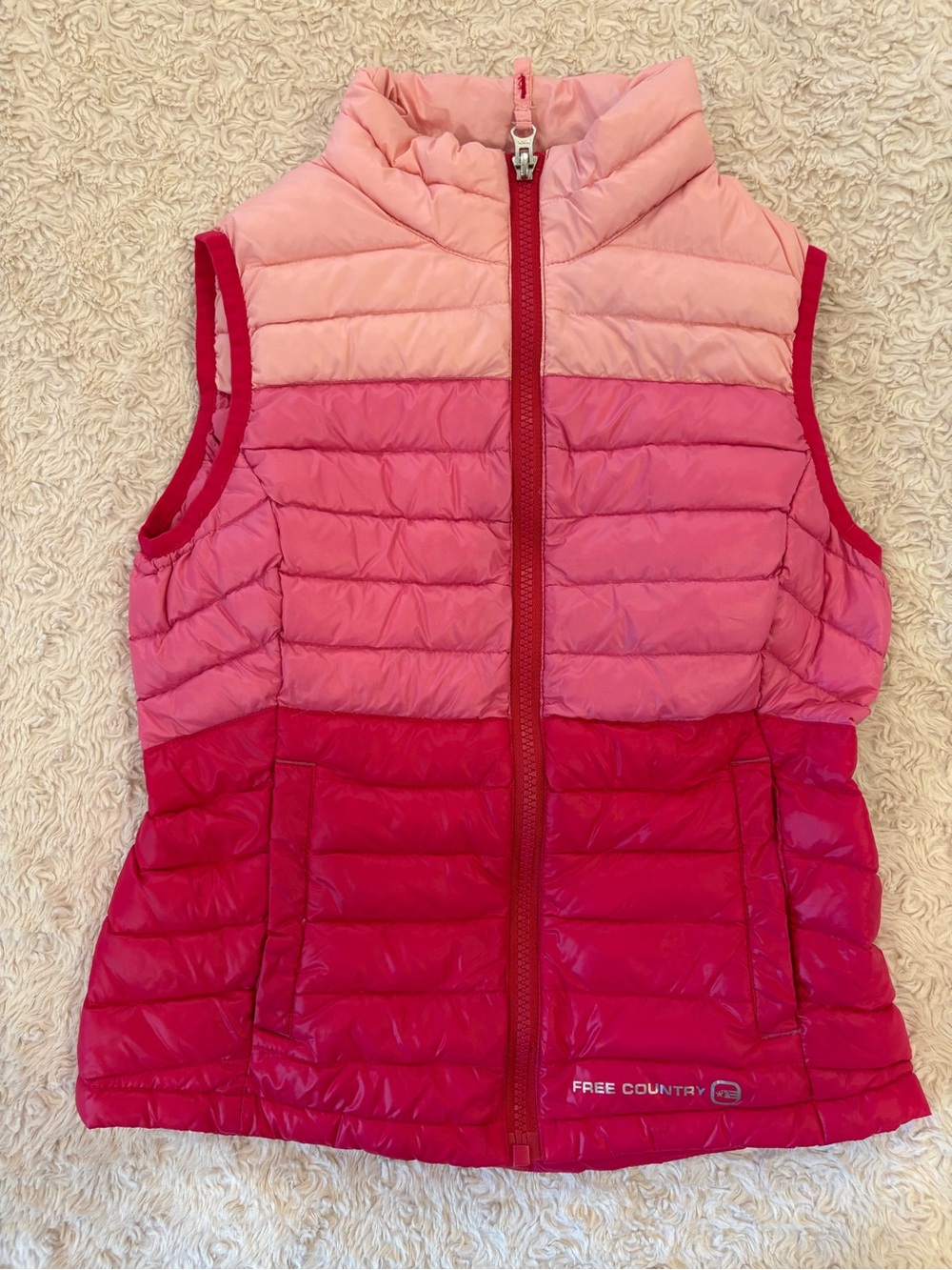 Free Country Girls' Pink Ombre Quilted Packable Vest